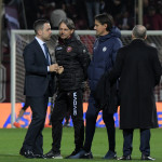 REGGIO CALABRIA, ITALY - DECEMBER 22: Felice Salidini wint Inzaghi brother's during the friendly match between Reggina and Inter at Stadio Oreste Granillo, On December 22, 2022 in Naples, Italy.